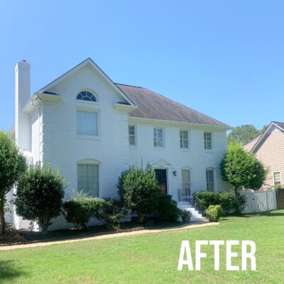 After mineral brick paint